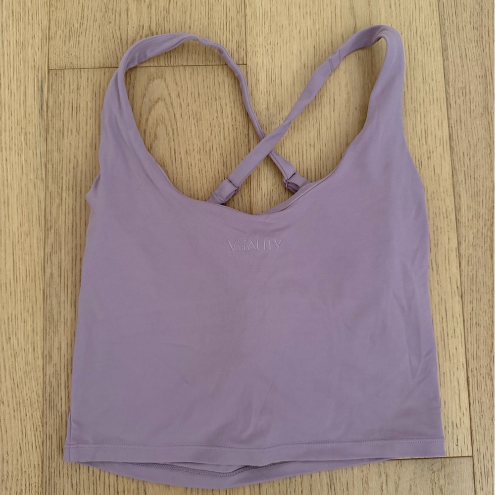 Vitality Lavender Cross-Back Tank Top